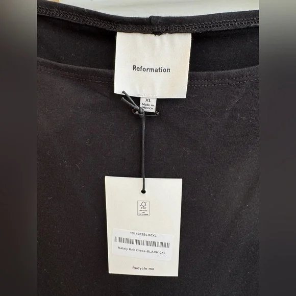 Reformation Nataly Knit Dress Black - Picture 5 of 6